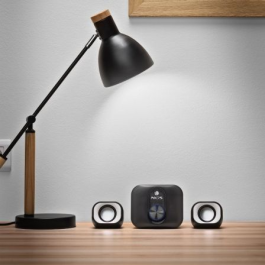 NGS Comet 2.1 Altavoces estéreo 2.1 Multimedia 20W con alimentación USB y entrada AUX 3.5mm, diseño compacto para PC/Mac