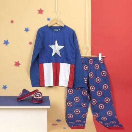 Pijama largo single jersey avengers capitan america talla 10 años Pijama largo single jersey avengers capitan america talla 10 años