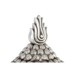 DKD Home Decor Figura Oriental Cabeza Buda Plateado Negro 24 x 49 x 27 cm