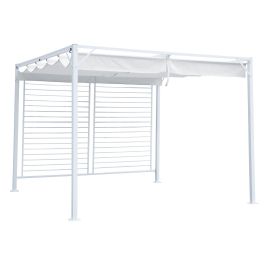 Pergola Terraza Y Jardin DKD Home Decor Blanco 296 x 225 x 296 cm