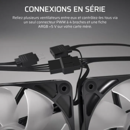 Corsair RS120 Ventilador ARGB de 120 mm (Pack de 3) - Blanco