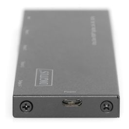 Digitus Divisor HDMI Ultra Slim 1x4, 4K@60Hz, Full HD, Negro, Metal