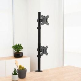 TooQ DB1233TNV-B Soporte de Mesa para 2 Monitores 13-32'' hasta 8kg por brazo, Giratorio, Inclinable, Vertical, Negro
