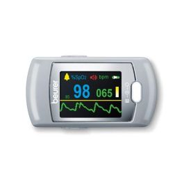 Beurer Pulsioxímetro PO-80 Pantalla XXL para Medición de Oxígeno en Sangre y Frecuencia Cardíaca con Notificación Sonora y Software Beurer Connect