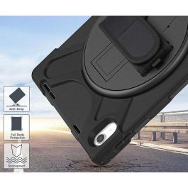 eSTUFF Funda Defender iPad 11ª gen 2025 / 10ª gen 2022 CHICAGO Cuerpo Completo Negro con Protector Pantalla Integrado y Soporte