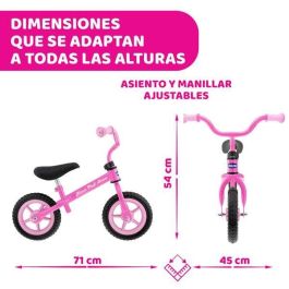 Bicicleta sin pedales bullet rosa ¡perfecta para adquirir el equilibrio! 10 pulgadas 46x56x68 cm Bicicleta sin pedales bullet rosa ¡perfecta para adquirir el equilibrio! 10 pulgadas 46x56x68 cm