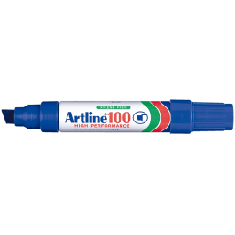 Artline Rotulador Marcador Permanente 100 Azul Punta Biselada 7.5/12 mm