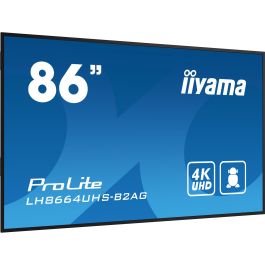 iiyama 86" UHD IPS DLED 3840x2160 Panel 500cd/m² Haze 25% Soporte 24/7 Operación Pantalla Profesional