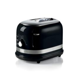 Ariete 149/02 Tostador Moderna 2 Ranuras Negro con Pinzas y 3 Funciones