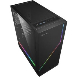 Sharkoon Semitorre ATX RGB FLOW Negra con Panel de Cristal Templado e Iluminación LED