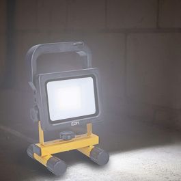 Edm Foco led recargable 20w 2000lm 6500k, IP54, CRI80, con 2 Baterías 18650 2000mah, Carga USB-C