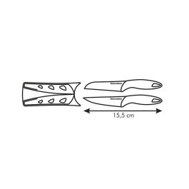 Tescoma Cuchillos Mini Presto 6 cm, Set de 2 unidades, con mango y funda protectora, aptos para lavavajillas Tescoma Cuchillos Mini Presto 6 cm, Set de 2 unidades, con mango y funda protectora, aptos para lavavajillas