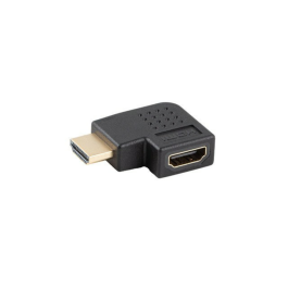 Lanberg Adaptador HDMI Macho - Hembra Angulo 4K Conectores Chapados en Oro PVC Negro Plug and Play