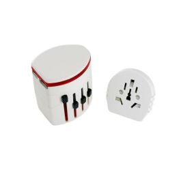 MicroConnect World Adapter Dual USB, 2- and 3-Pole