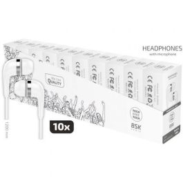 Pack 10 Auriculares Intrauditivos Tech One TEC2955/ con Micrófono/ Jack 3.5/ Blancos Precio: 25.4999998. SKU: B1BAK87978