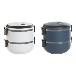 Recipiente Basicos DKD Home Decor Azul Blanco 15.5 x 15 x 16.5 cm (2 Unidades) Precio: 13.59000005. SKU: B1DA3ERMXW