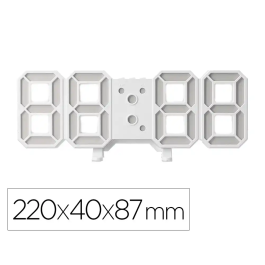 Q-connect Reloj de Pared Digital con Temperatura y 3 Alarmas, Control de Sonido, 220x40x87 mm Precio: 15.6816. SKU: B15D56JEGZ