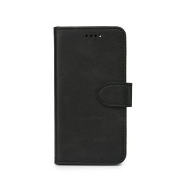 eSTUFF Funda Billetera PU para iPhone SE 2022/2020 Negra - Protección con Ranuras para 3 Tarjetas y Soporte
