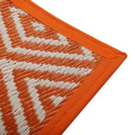 Alfombra Picnic Naranja Rombos Versa 90X1CM (2 Unidades) Alfombra Picnic Naranja Rombos Versa 90X1CM (2 Unidades)