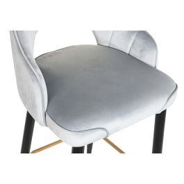 DKD Home Decor Taburete Moderno Gris Negro 53 x 109 x 48 cm (2 Unidades)