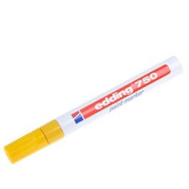 Edding Rotulador permanente de fibra 750 amarillo, punta redonda 2-4 mm, tinta opaca secado rápido, resistente agua y calor Precio: 31.58999998. SKU: B15L454DYX