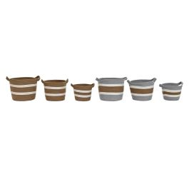 Cesta Boho DKD Home Decor Marron Oscuro Gris 33 x 26 x 33 cm Set de 3 (2 Unidades) Precio: 58.49999947. SKU: S3029051