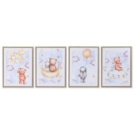 Cuadro Baby DKD Home Decor Azul Marron 2 x 40 x 30 cm (4 Unidades) Precio: 28.49999999. SKU: B1JAV6FYBK