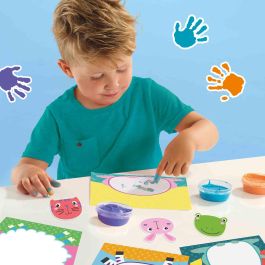 Ses Creative SES8710341144449 - Kit Mi Primero: Pintar con los Dedos - Animales - 8 Cartas con Animales Felices