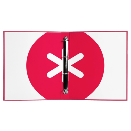 Antartik Carpeta 4 Anillas 40 mm Mixtas Antartik A4 Forrada Color Frambuesa