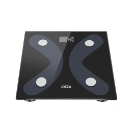 Báscula de Baño Jocca 1440/ Análisis Corporal/ Bluetooth/ Hasta 180kg/ Negro