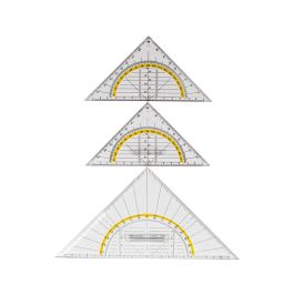 Escuadra Liderpapel Geometria 16 cm Plastico Cristal