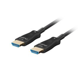 Lanberg Cable HDMI 8K 100M Macho-Macho, Versión 2.1, 48 Gbit/s, HDR10+, Plataforma de Juego 240Hz, Conectores Chapados en Oro