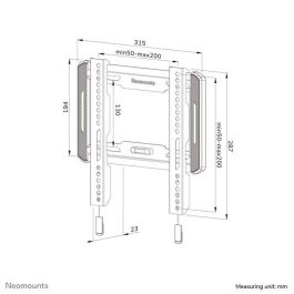 Neomounts WL30-550BL12 Soporte de Pared Fijo Ultra-plano 2,3cm para TV 24-65", Max 40kg, VESA 50x50-200x200, Negro