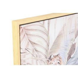 DKD Home Decor Cuadro Tropical Verde Multicolor Lienzo y PS Hecho a Mano 100 x 70 x 4 cm (2 Unidades)