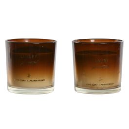 DKD Home Decor Vela Cilíndrica Ambar Cristal y Cera Parafina 10x10x10 cm (2 Unidades) 35h Duración Precio: 15.49999957. SKU: B19M39955Z