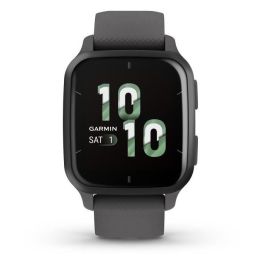 Garmin Connected Watch Venu SQ 2 Gray con pulsera negra Garmin Connected Watch Venu SQ 2 Gray con pulsera negra