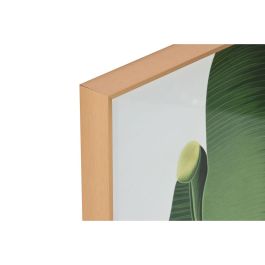 DKD Home Decor Cuadro Tropical de Hojas Palmera Verde Aluminio MDF 80x80x3.5 cm (Pack 2 Unidades)