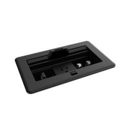 Crestron Sistema de Organización de Cables Fliptop Serie FT2, Tamaño 202, Mecánico, Tapa Pasante, Negro (FT2-202-MECH-PTL-B)