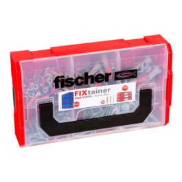 Fischer Fixtainer Maletín Tacos Duopower Ø6, 8, 10 mm y Tornillos Nylon 2 Componentes - Plegado, Expansión y Anudado - 210 Unidades