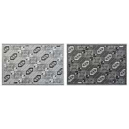 DKD Home Decor Alfombra Étnica de Poliéster Blanco y Negro 210x150 cm (Pack de 2 Unidades) Precio: 24.37908. SKU: B1AP3H57D7