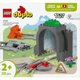 Lego Duplo 10425 Set de Expansión Túnel y Vías Ferroviarias para niños +2 años, con 10 tramos de vía y cambio de agujas
