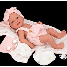 Muñecas Arias Muñeca Zoe 42 cm Rosa c/Cambiador y Babero (Cuerpo Vinyl, Sexo Niña)