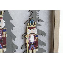 Decoración de Pared DKD Home Decor Cascanueces Madera MDF (2 pcs) (30 x 4.5 x 30 cm)