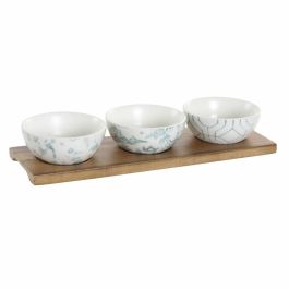 Set de Aperitivo DKD Home Decor Blanco Azul marino Porcelana Acacia Plástico Oriental 4 Piezas 30 x 9,5 x 1,3 cm Precio: 3.69000027. SKU: S3027099