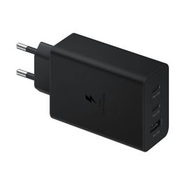 Samsung EP-T6530NBEGEU Cargador de Pared 65W Triple Puerto para Carga Rápida con 2x USB-C y 1x USB-A Negro