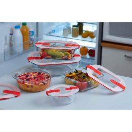 Pyrex Cook&Heat Hermético Cuadrado Vidrio Borosilicato 1 L (21x17x6 cm) Apto Horno, Microondas y Congelador con Tapa Hermética