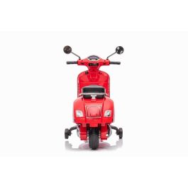 TACHAN Vespa GTS 12V Roja Moto Eléctrica con Licencia, Faros LED, USB y MP3 para Niños +3 Años