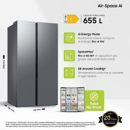 Frigorífico combinado Samsung RS70F65QETEF Acero