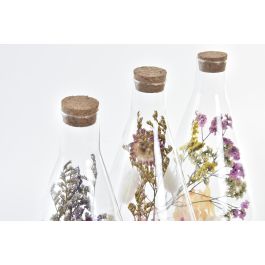 DKD Home Decor Decoracion Urban Multicolor Cristal Flor Seca 10 x 18 x 10 cm (6 Unidades)