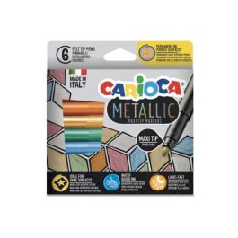 Rotulador Carioca Metallic Punta Maxi 6 mm Caja De 6 Colores Surtidos Precio: 3.99560876. SKU: B1CW2H8TB7